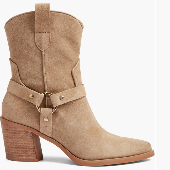 Dolce Vita Shoes - NWT in box Dolce Vita Kenzen Western Harness Boots – Dark Taupe Suede – Size 9M